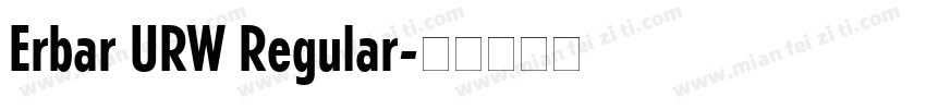 Erbar URW Regular字体转换